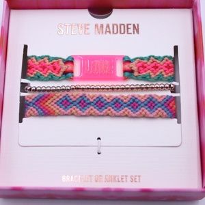 Steve Madden " LOVE" Bracelet or Anklet Set New In Box